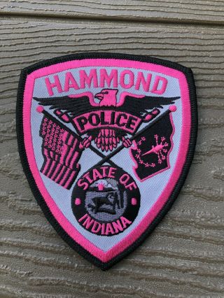Hammond Indiana Pink Police Shoulder Patch