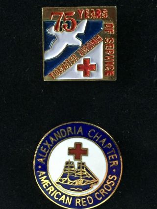 American Red Cross Pins - - Virginia - - Alexandria & Tidewater