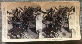 Spanish American War Stereoview 1st Kentucky Volunteers Porto Rican Army