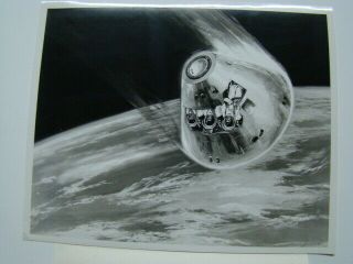 1968 Apollo 7 North American Rockwell Space Division Press Release Photograph