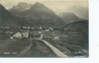 Real Photo Postcard Of Loen In Norway In