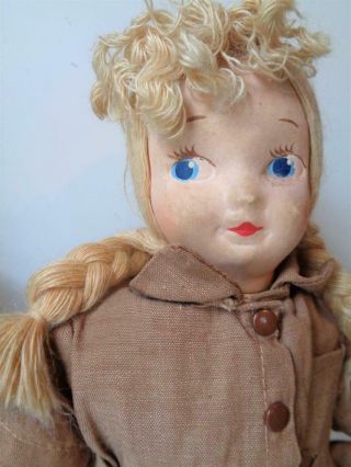 4 Vintage Antique Brownie Girl Scout Dolls Georgene Averill CLOTH Sandy Ginger 4