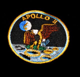 Vintage Nasa Apollo 11 Commemorative Patch,  Collectible Item,