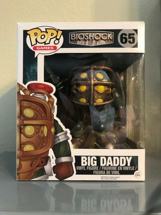 Funko Pop Games Bioshock Big Daddy 6 " 65 Sized Vinyl Figure Vaulted