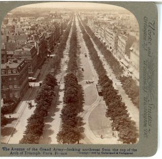 France,  Avenue Of The Grand Army,  From Top Of Arch Of Triumph,  Paris - - Underwood