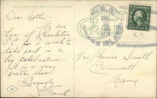 Naval Ship Cancel Uss Rhose Island Dec 12 1915 Charleston View Postcard