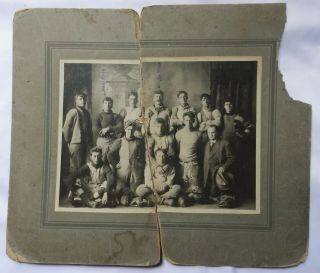 Vtg 1900s Large Sports Photo 1908 Champs College Football Team Nebraska Kansas?