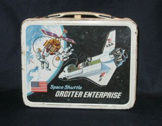 1977 Space Shuttle Orbiter Enterprise Metal Lunch Box Nasa Tesla Elon Musk Buzz