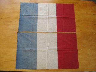 2 Old French France Flag Banner