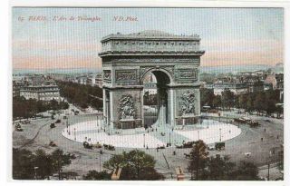Arc De Triomphe Paris France 1910s Postcard