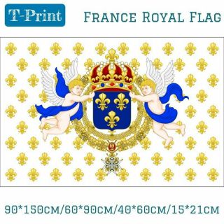 Royal Standard Of The Kingdom Of France 1643 - 1765 Ensign Flag 3ft X 5ft Polyeste