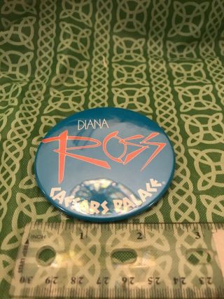 Diana Ross 1986 Caesars Palace Performance Pinback Button Souvenir