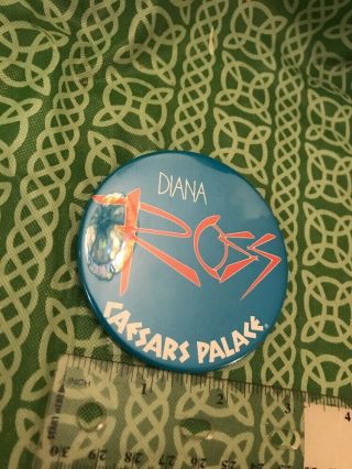 Diana Ross 1986 Caesars Palace Performance Pinback Button Souvenir 2