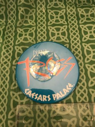Diana Ross 1986 Caesars Palace Performance Pinback Button Souvenir 4