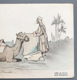 Lebanon Vintage Postcard Sarrafian Vie En Syrie Et Palestine Comic Rare 3
