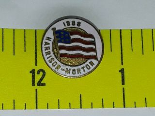 1888 Harrison - Morton American Flag Campaign Brass Button by John Frick NY 3