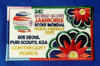 24th 2019 World Scout Jamboree Offical Wsj Korea Ksa Contingent Badge Patch