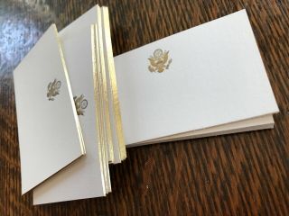Place Cards / Presidential Eagle Seal In Gold / Vintage 18 Cards (1 Of 2)