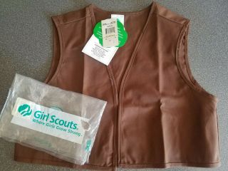 Nwt Girl Scout Brownie Vest,  Size S (8 - 10)