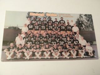 Pittsburgh Steelers Bowl Xiv Champions Postcard 1980 11x6 "