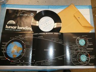 Metropolitan Life Met Life Lunar Landing Man On The Moon Record With Map