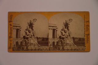 1870s Washington D.  C.  Stereoview Statue Of Civilization East Portico Of Capitol