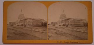 1870s Washington D.  C.  Stereoview Capitol Building By Kilburn Bros