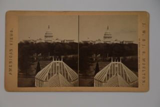 1870s Washington D.  C.  Stereoview Capitol Building West By J.  W.  & J.  S.  Moulton