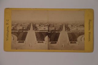 1870s Washington D.  C.  Stereoview City From Capitol Dome