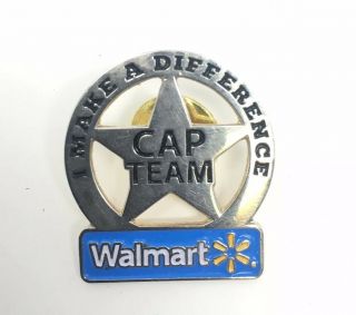 Rare Walmart Lapel Pin Cap Team I Make A Difference Star Spark Wal - Mart Pinback