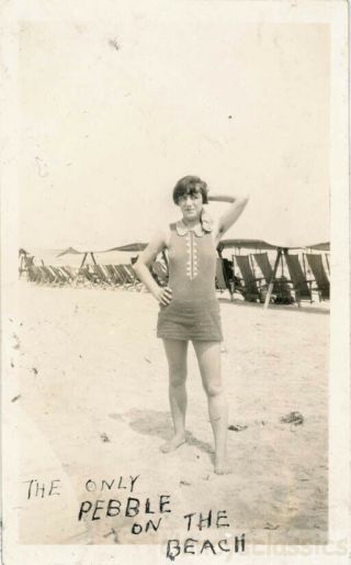 1925 Wildwood Beach Jersey The Only Pebble On The Beach Bathing Suit Gal