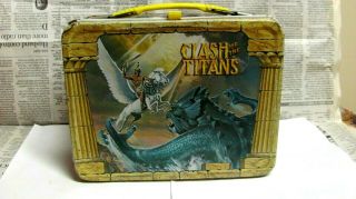 Vintage 1980 Clash Of The Titans Movie Metal Lunch Box Only King Seeley