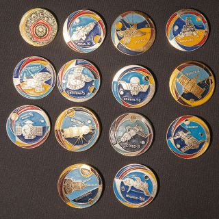 Space Ussr Pin Badges Set Vintage.