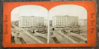 1860s York City Stereoview 5th Ave Hotel
