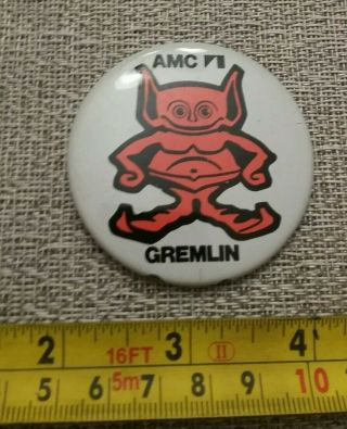 Amc Gremlin,  American Motors Corp.  (1970s) 2.  25 " Vintage Car Ad Pin - Back Button