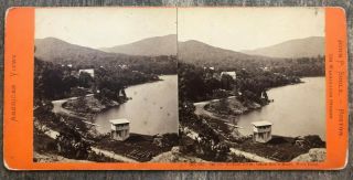 1860s York Stereoview On The Hudson Below Roe 