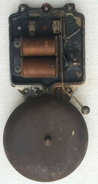 Vintage 1872 Edwards 510 Transformer Bell Cast Iron Wall Mount Fire Alarm