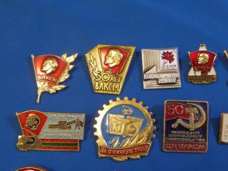 30 Soviet russian badge Lenin Komsomol VLKSM USSR Communist party propaganda 2