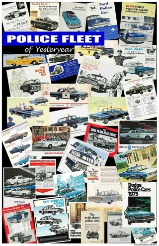 Police Fleet Of Yesteryear 24x36 Inch Poster