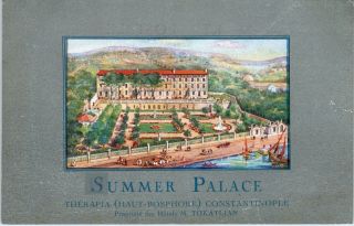 Constantinople,  Istanbul Turkey Summer Palace Hotel C1910s Postcard