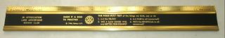 Vintage 1950s Golden Measure 12 " Metal Ruler From Lake Arrowhead Rotary Club