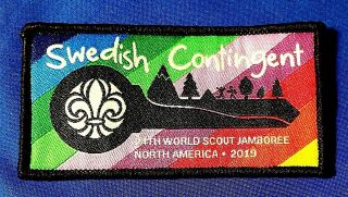 24th 2019 World Scout Jamboree Official Wsj Sweden Contingent Badge Patch