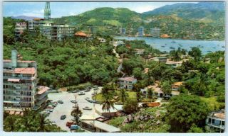 Acapulco,  Guerrero Mexico Birdseye View Ca 1960s Postcard