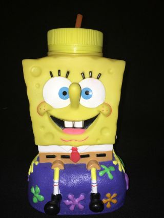 Universal Studios Florida Spongebob Squarepants Plastic Drink Cup Bottle 2002