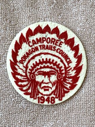 1948 Camporee Pokagon Trail Council Boy Scout Felt Patch