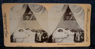 Stereoview Card Her Guardian Anget 1894 Keystone