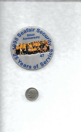 1998 Seafair Security Pin Button Unlimited Hydroplanes Boat Race 25th Years