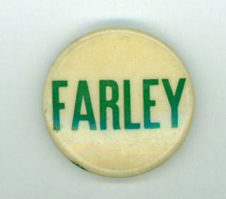 1940 Vintage James Farley President Political Campaign Pinback Button York