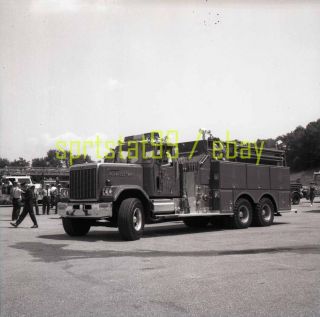 Plainfield Twp Vol Fire Co Engine 2 - A - Vintage Fire Engine/truck Negative