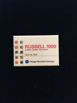 Chicago Mercantile Exchange Stock Index Future Russell 1000 Badge Pinback